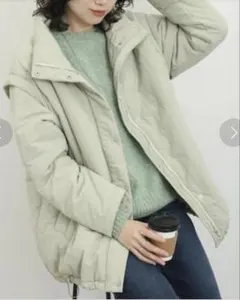 Samansa Mos2 blue キルトジャケット2way