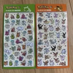 【韓国限定】　正規品ポケモン 3Dクリスタルステッカー　ニャオハ イーブイ