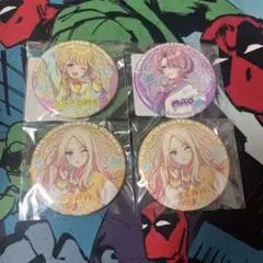 学マス DMMスクラッチ 藤田ことね 有村麻央 十王星南 缶バッジ 4個セット