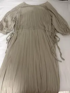 earth music & ecology ベージュ 七分袖ワンピース