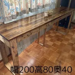 机 テーブル カウンター 幅180cm ヒノキの集成材 - メルカリ