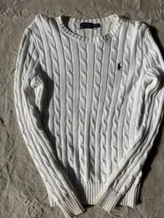 Polo Ralph Lauren ケーブルニットセーター ホワイト