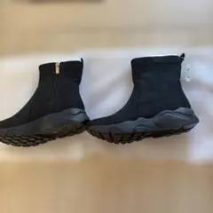 新品エアクッションソール ブラック ジッパーブーツ