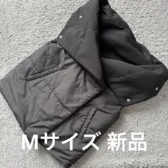 黒×薄黒リバーシブル中綿ベスト黒M 新品