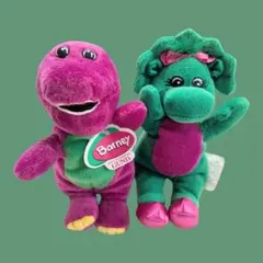 vintage 1997 GUND Barney & BabyBop plushのサムネイル