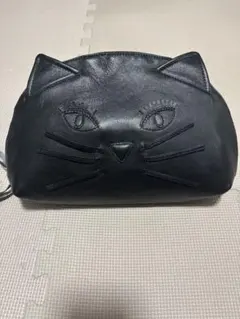 MAISON DE REEFUR 猫モチーフ レザー 調クラッチバッグのサムネイル
