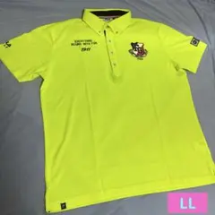 FILA GOLF ポロシャツ 蛍光 イエロー LL