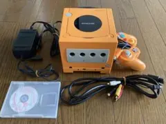 【動作未確認】ゲームキューブ オレンジ本体+ケーブル+コントローラー+エアライド