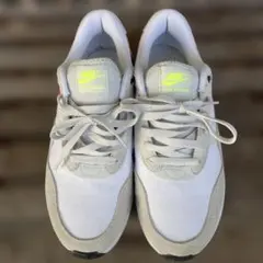 Nike エアマックス スニーカー ホワイト/グレー/ネオンイエロー