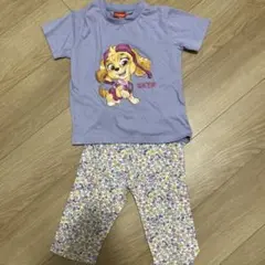 パウパトロール　スカイTシャツと花柄パンツセット 120㎝