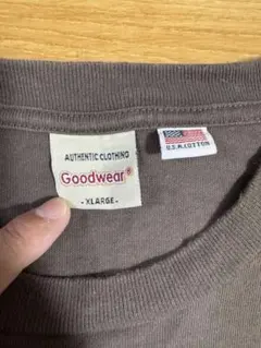 Goodwear XL ダークグレー ポケットTシャツ