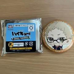 月島　蛍　タイトーくじ　ハイキュー　F賞　ふわふわ缶バッジのサムネイル
