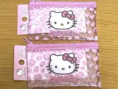 ハローキティ ファスナーフラットポーチ ラメポーチ キティ 2点セット②