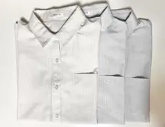 ハニーズ　半袖　シャツ　ライトブルー　　ホワイト　ストライプ　Lサイズ　3点