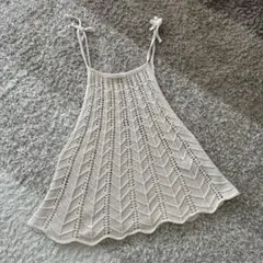 ZARA ニットキャミソール アイボリー Mのサムネイル