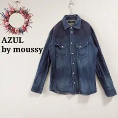 アズールバイマウジー◇デニムシャツ コーデュロイ 異素材 Y2K 00s