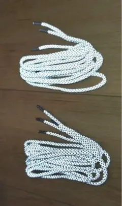 シューレース　2本セット　120センチ　リフレクター　ブラック　ホワイト　2足分