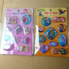 ディズニープリンセス・ズートピア ウォーターシール 2枚セット 新品未使用