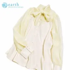 【超美品】earth music&ecologyシアー2wayボウタイブラウスのサムネイル