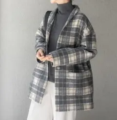 お値下げ　美品　アーバンリサーチドアーズ　コート　アウター　チェック　Мサイズ