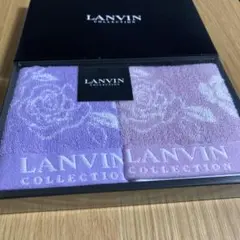 LANVIN 　ハンドタオル　 バラ模様　2枚セット