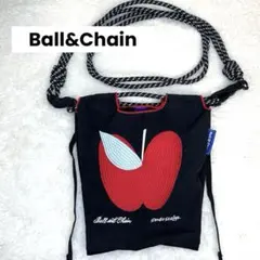 Ball & Chain リンゴ モチーフ サコッシュ 刺繍
