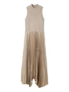 fray i.d ニットドッキングプリーツワンピース　ランダムリブカーディガン