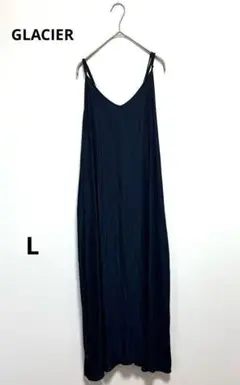 グラシア キャミソール ワンピース ロング丈 ネイビー L キャミワンピ マキシ