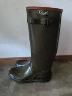 AIGLE レインブーツ カーキ ロング丈