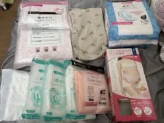 出産準備、妊婦帯M、産褥ショーツL、破水セット、お産用パッド