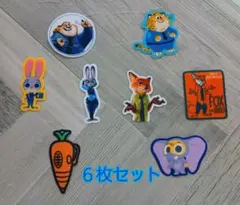 Disney　ズートピア　シール　ワッペン　ジュディ　ニック　ダイソー　100均
