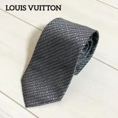 LOUIS VUITTON　ルイヴィトン　ネクタイ　ロゴ　グレー　シルバー　灰色のサムネイル
