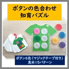 知育パズル　ボタンの色合わせ　知育玩具　保育教材　療育　指先訓練　視覚支援