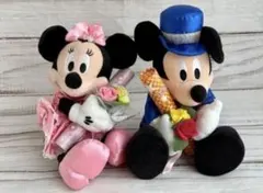 ミッキーマウス ＆ ミニーマウス ぬいぐるみ電報 ぬいぐるみ 2体セット