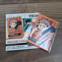 虎杖悠仁 スクエア缶バッジ バンダイ ゆるっとシリーズ 呪術廻戦