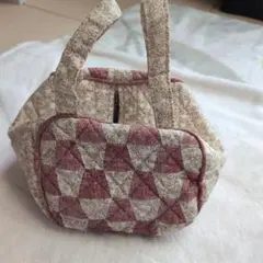 パッチワークデザイン小型バッグ