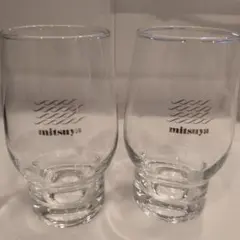 昭和レトロ グラス コップ 2個セット 三ツ矢サイダー 新品未使用 アサヒビール