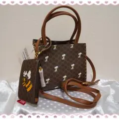 新品 スヌーピー ショルダーバッグ 手持ち ななめがけ 肩かけバック しまむら