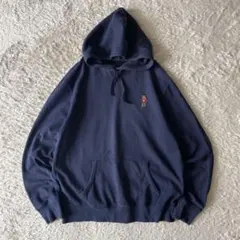 ラルフローレン 美品 現行 パーカー ポロベア L ネイビー