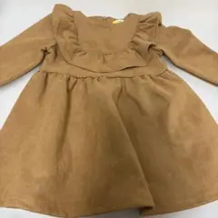 SHEIN ベビー ワンピース ブラウン 18-24M フリル
