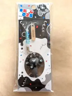 【匿名配送】EXPO2025　黒ミャクミャク　 ストラップ 　青/透明　走る