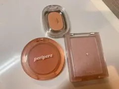 最終お値下げ！韓国コスメ3点セット　ハイライト、 チーク、アイシャドウ