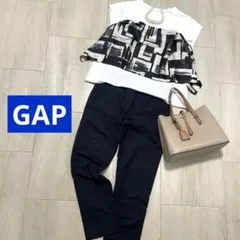 gap ストレッチクロップドスリムパンツ　チノ　ブラック　スキニー　0R Ｓ