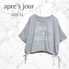 アプレジュール カジュアル ラフ ストリート ロゴ入り裾ドロストTシャツ LLのサムネイル