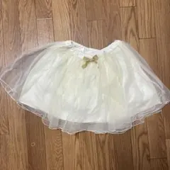 キッズ チュールスカート 130cm ホワイト
