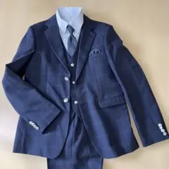 ネイビー チェック柄 フォーマルスーツ　170A