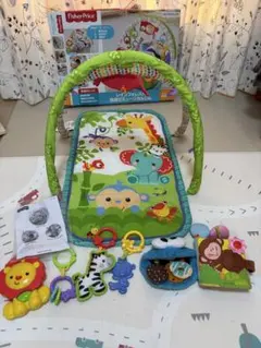 Fisher-Price ベビージムレインフォレスト　歯固めおもちゃ布絵本セット