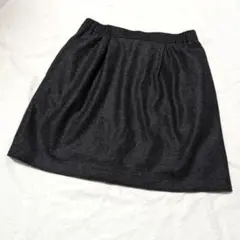 【23区 】ウール混 スカート 黒 サイズ38 M相当 裏地付き