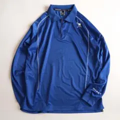 OAKLEY 青 長袖ポロシャツ y2k 00s