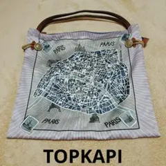 ★TOPKAPI マイルドサテン スカーフ柄 トート バッグ Pari
